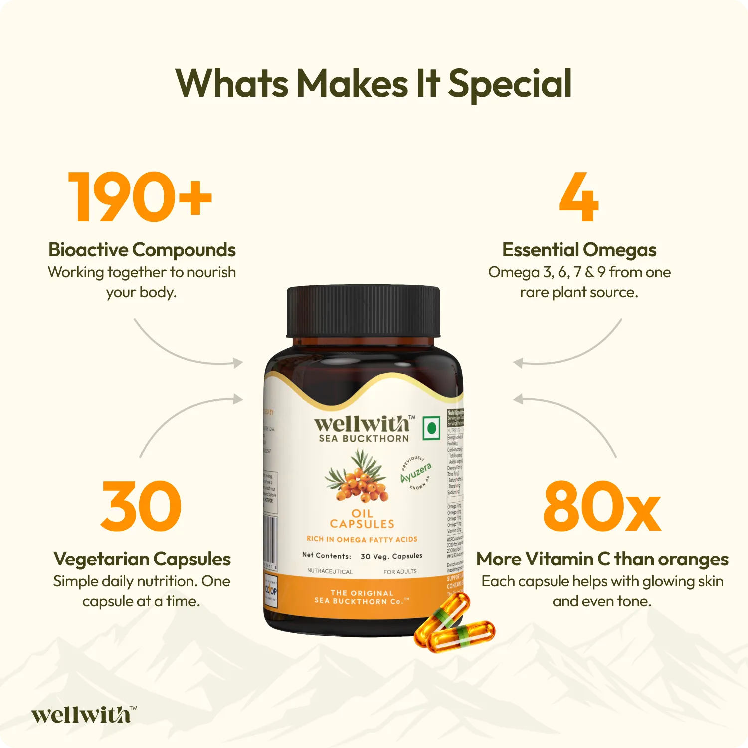 Sea Buckthorn Omega 3,6,7,9 Oil Capsule (30 Capsule)