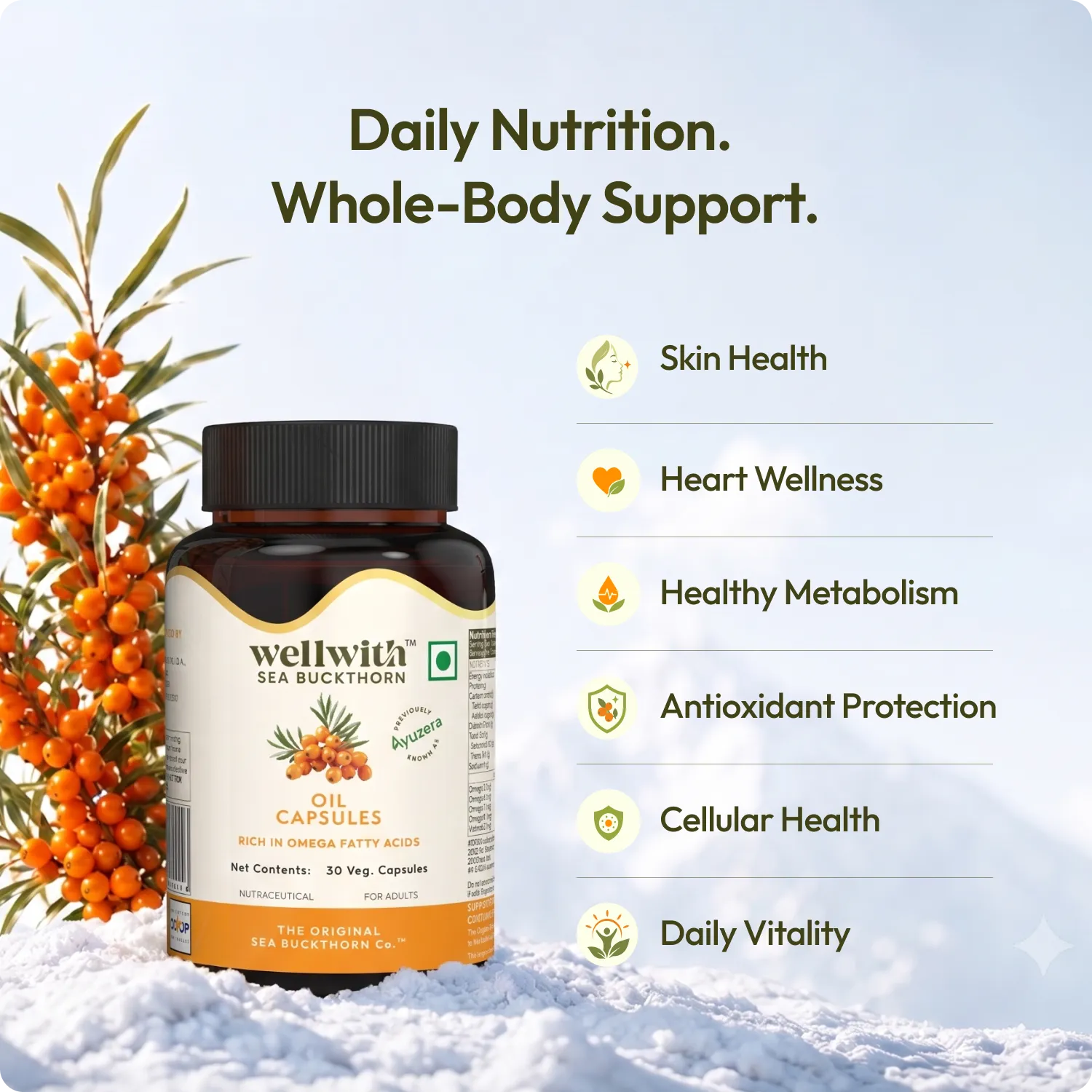 Sea Buckthorn Omega 3,6,7,9 Oil Capsule (30 Capsule)