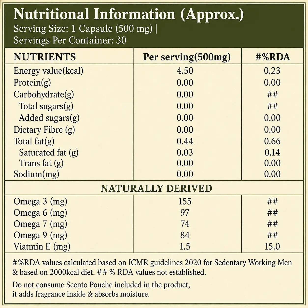 Sea Buckthorn Omega 3,6,7,9 Oil Capsule (30 Capsule)